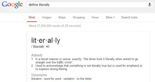 Illustration for article titled Society crumbles as Google admits "Literally" now means "Figuratively"